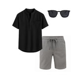 Conjunto Masculino em Linho Cancún — Look de Ano Novo + Óculos de Sol