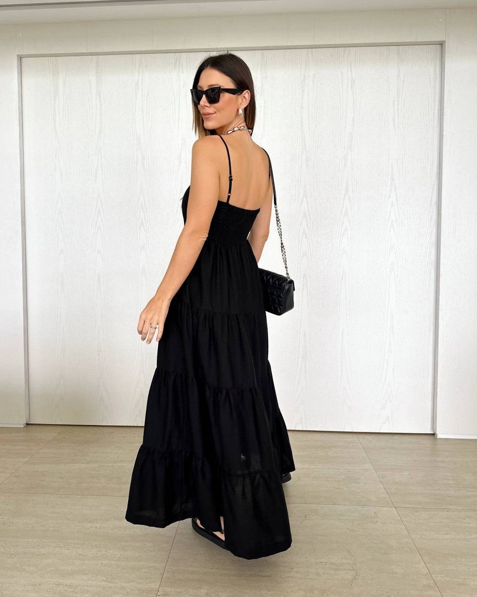 Vestido Longo de Linho Madison