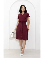 Conjunto Saia e Blusa Linho Decote Gota