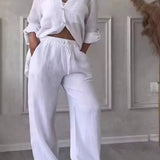 Conjunto Casual de Linho e Algodão