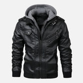 Jaqueta Masculina de Couro Quente e Impermeável – Inverno 2025