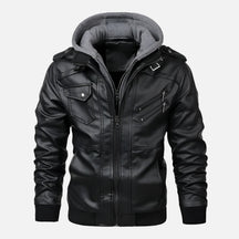 Jaqueta Masculina de Couro Quente e Impermeável – Inverno 2025