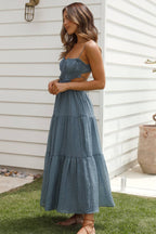 Vestido Midi Longo de Linho Pauline