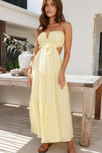 Vestido Midi Longo de Linho Pauline