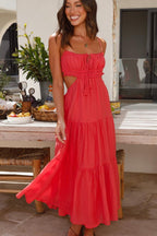 Vestido Midi Longo de Linho Pauline