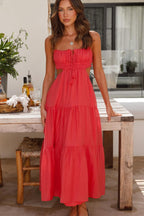 Vestido Midi Longo de Linho Pauline