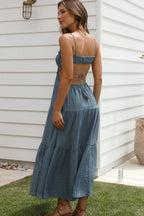 Vestido Midi Longo de Linho Pauline