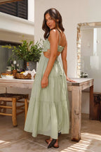 Vestido Midi Longo de Linho Pauline