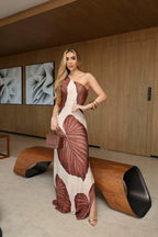 Vestido Longo Nula Manga Anita